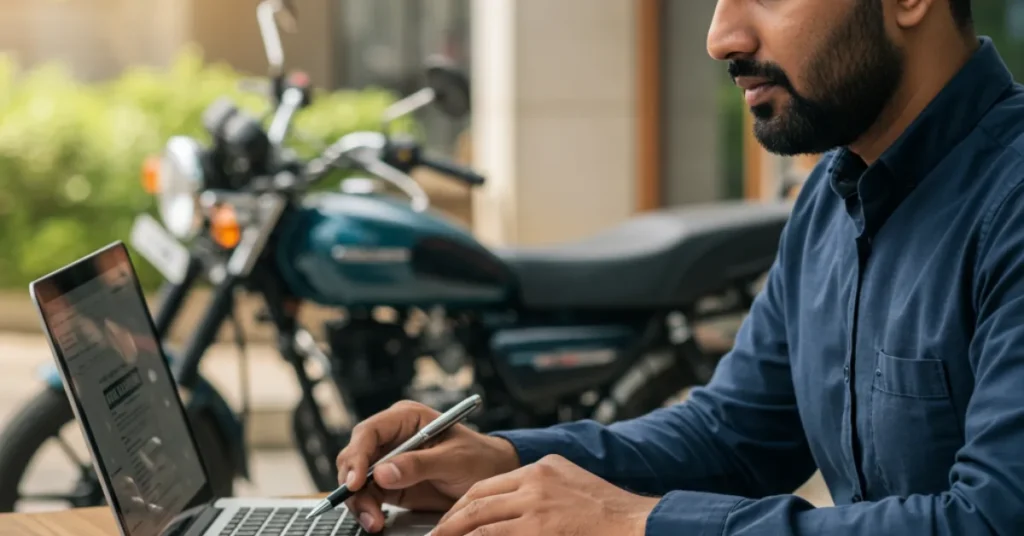 Bike loan down payment