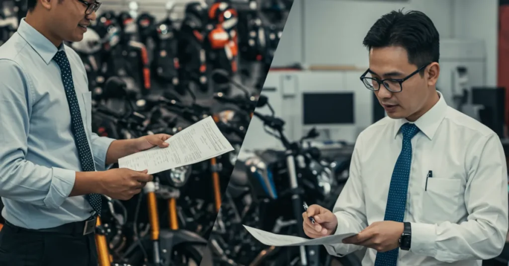 Bike loan showroom vs bank